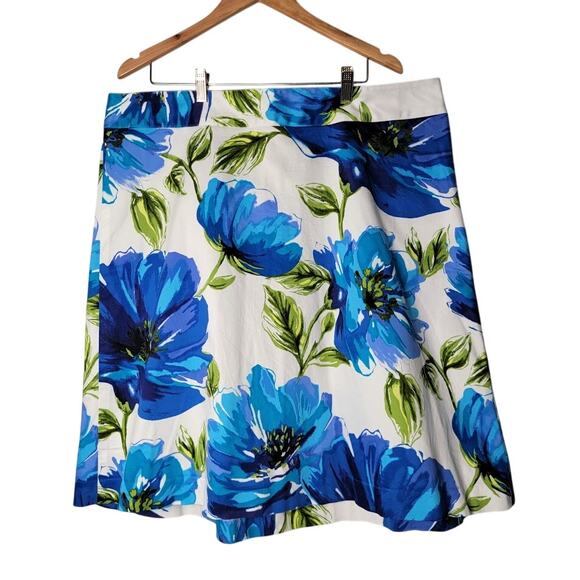 Lane Bryant Floral Skirt Bundle 20 Pencil Stretch Cotton Plus Size Bold Artsy - Picture 2 of 10